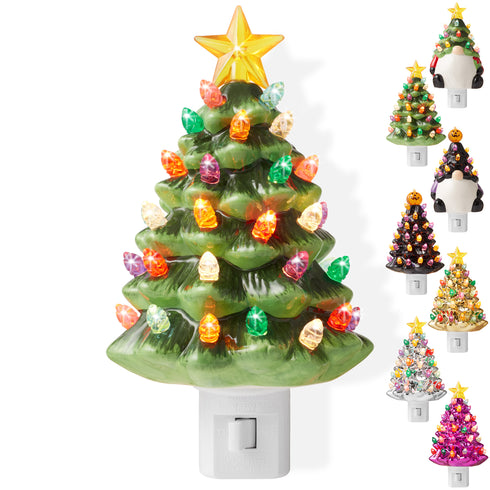 Ceramic Holiday Plug-in Vintage Decorative Night Light
